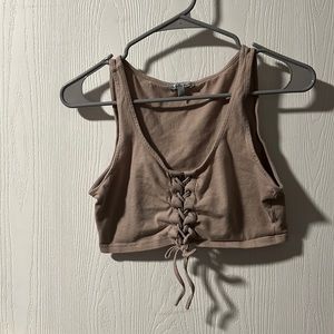 Small Tan Charlotte Russe shirt